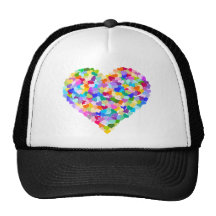 Regenbogen-HerzConfetti Retrokultcap