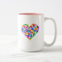 Regenbogen-HerzConfetti Tee Haferl