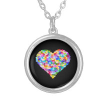 Regenbogen-HerzenConfetti Amulett