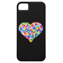 Regenbogen-HerzenConfetti iPhone 5 Schutzhüllen