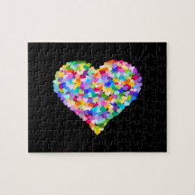 Regenbogen-HerzenConfetti Jigsaw Puzzles