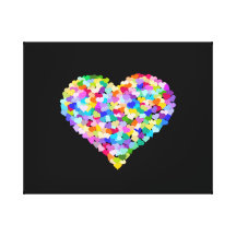 Regenbogen-HerzenConfetti Leinwand Druck