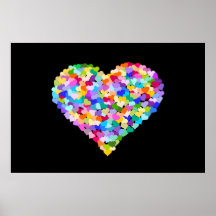 Regenbogen-HerzenConfetti Posterdrucke