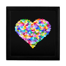 Regenbogen-HerzenConfetti Schmuckschachtel
