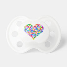 Regenbogen-HerzenConfetti Schnuller