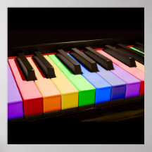 Regenbogen-Klavier Posterdrucke