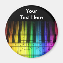 Regenbogen-Klavier-Tastatur und Anmerkungen Kühlschrankmagnete