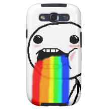 Regenbogen kotzen Comic-Gesicht Galaxy SIII Hülle
