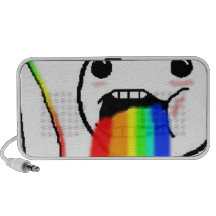 Regenbogen kotzen Comic-Gesicht Reise Speaker