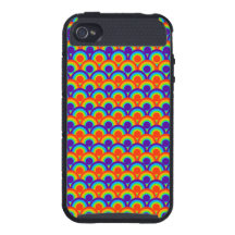 Regenbogen kreist Muster ein iPhone 4 Etui