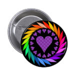 Regenbogen-Liebe-Herzen Buttons