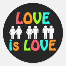 Regenbogen-Liebe ist Liebe-Revers-Aufkleber