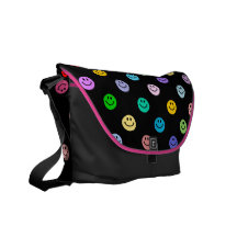 Regenbogen-MehrfarbenSmiley-Muster Kurier Taschen