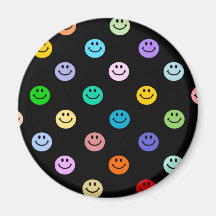 Regenbogen-MehrfarbenSmiley-Muster Magnete