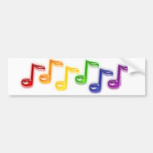 Regenbogen-Musiknoten-Stoßaufkleber Autoaufkleber