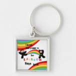 Regenbogen Ninja Tritt Schlüsselbänder
