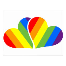 Regenbogen-Paare Postkarte