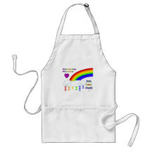 Regenbogen pflegt Schürze
