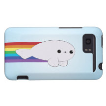 Regenbogen-Rocket-Siegel Kawaii HTC klarer Fall HTC Vivid / Raider 4G Case