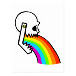 Regenbogen-Schädel kotzen Postkarten