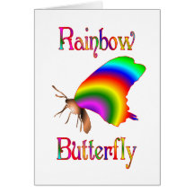 Regenbogen-Schmetterling Karten