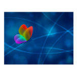 Regenbogen-Schmetterling Postkarte