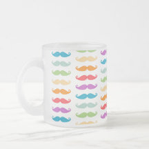 Regenbogen-Schnurrbärte Tee Tassen
