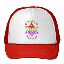 Regenbogen Shalom Hüte Netzcap