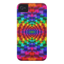 Regenbogen-Sinnesverzerrungs-psychedelisches Frakt Case-Mate iPhone 4 Hüllen