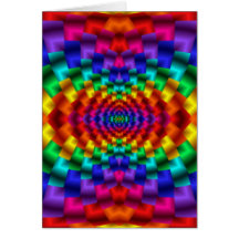 Regenbogen-Sinnesverzerrungs-psychedelisches Frakt Grußkarten