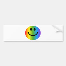 Regenbogen-smiley Auto Aufkleber