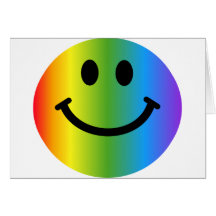 Regenbogen-smiley Grußkarten