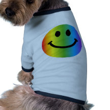 Regenbogen-smiley Hund T Shirt
