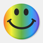 Regenbogen-smiley Kühlschrankmagnet