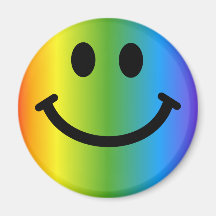 Regenbogen-smiley Kühlschrankmagnet