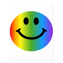 Regenbogen-smiley Postkarten