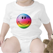 Regenbogen-Smiley Strampler
