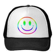 Regenbogen-smiley V2 Baseballcaps