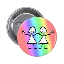 Regenbogen-Stolz-Lesben-Bräute Button