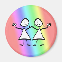 Regenbogen-Stolz-Lesben-Bräute Magnete
