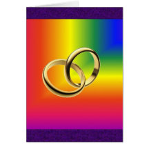 Regenbogen-Stolz mit Goldhochzeits-Bändern Karten