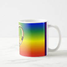 Regenbogen-Stolz mit Goldhochzeits-Bändern Teehaferl