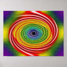 Regenbogen-Strudel Poster