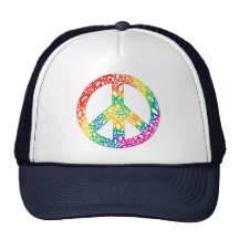 Regenbogen-Stücke Frieden Baseballmütze