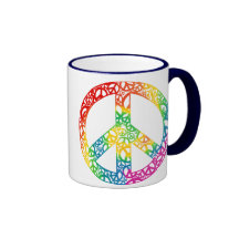 Regenbogen-Stücke Frieden Kaffee Haferl