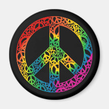 Regenbogen-Stücke Frieden Kühlschrankmagnet