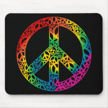 Regenbogen-Stücke Frieden Mousepads