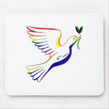 Regenbogen-Taube Mousepad