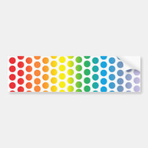 Regenbogen-Tupfen weiß Auto Aufkleber