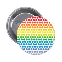 Regenbogen-Tupfen weiß Buttons